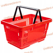 Корзина-пластик (20л) с 2-я ручк, цвет-красный - uralbiznesstroi.ru – Омск