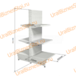 Торговый островной стеллаж 1450*500*600 3 полки - uralbiznesstroi.ru – Омск