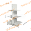Торговый островной стеллаж 1450*500*900 3 полки - uralbiznesstroi.ru – Омск