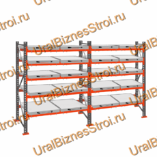 Стеллаж с выкатными платформами  2500*3600*1050 5 яруса 20 платформ - uralbiznesstroi.ru – Омск