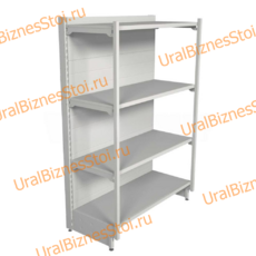Торговый пристенный стеллаж с передней стойкой 1450*600*900 4 полки - uralbiznesstroi.ru – Омск