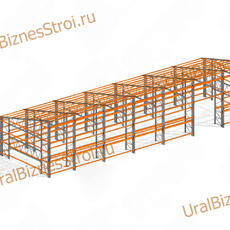 Самонесущий склад 7000*20000*7000мм 3 яруса - uralbiznesstroi.ru – Омск