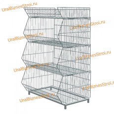 Горка из корзин (КОШ) складная, 3+1 облегченная - uralbiznesstroi.ru – Омск