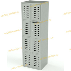  Шкаф сумочный разборный 800х500х1850 (ШхГхВ) 2х секционный 8-ячеечный S-0,7 мм - uralbiznesstroi.ru – Омск