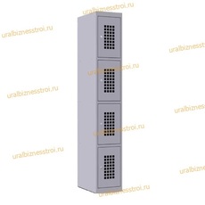  Шкаф сумочный разборный 300х500х1850 (ШхГхВ) 4-ячеечный 1х секционный S-0,6мм (Основная секция) - uralbiznesstroi.ru – Омск