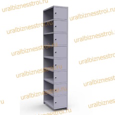  Шкаф сумочный разборный 300х500х1850 (ШхГхВ) 1х секционный 8-ячеечный S-0,6 мм (Дополнительная секция) - uralbiznesstroi.ru – Омск
