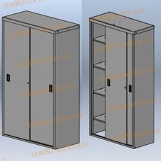Шкаф архивный купе 2000*2000*450 двухсекционный 2 раздвижные двери - uralbiznesstroi.ru – Омск