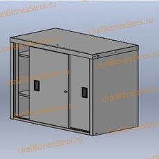 Шкаф архивный малый купе 925*850*450 односекционный 2 раздвижные двери - uralbiznesstroi.ru – Омск