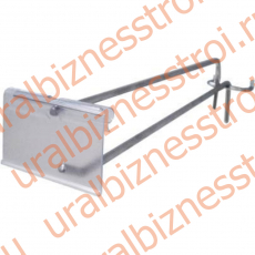 F325-300 Крючок с ценник-лем,300мм,хром (5мм) - uralbiznesstroi.ru – Омск