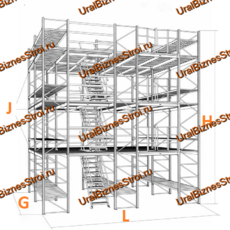 Мезонинный стеллаж 30м*16м 2 этажа 960 м2 - uralbiznesstroi.ru – Омск
