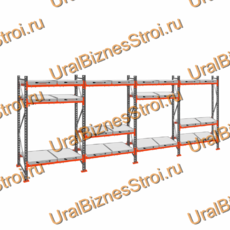 Стеллаж с выкатными платформами  3000*7200*1050 3 яруса 24 платформы - uralbiznesstroi.ru – Омск