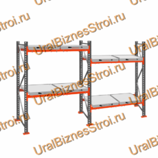 Стеллаж с выкатными платформами  2500*3600*1050 2 яруса 8 платформ - uralbiznesstroi.ru – Омск