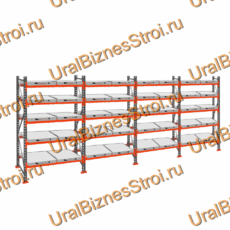 Стеллаж с выкатными платформами  3000*7200*1050 5 ярусов 40 платформ - uralbiznesstroi.ru – Омск