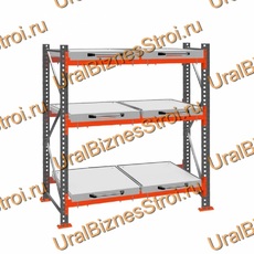 Стеллаж с выкатными платформами  2500*1800*1050 3 яруса 6 платформ - uralbiznesstroi.ru – Омск