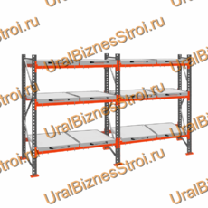 Стеллаж с выкатными платформами  2500*3600*1050 3 яруса 12 платформ - uralbiznesstroi.ru – Омск