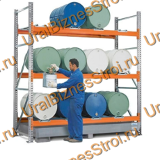 Паллетный стеллаж для бочек 3000*1050*2700 3 яруса 1210 кг на ярус - uralbiznesstroi.ru – Омск