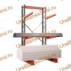 Стеллаж консольный односторонний 2000x1150x1070 мм легкий 3 яруса - uralbiznesstroi.ru – Омск