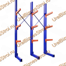 Стеллаж консольный односторонний 3000x1150x1070 мм тяжелый 3 яруса - uralbiznesstroi.ru – Омск