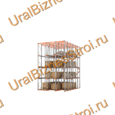 Стеллаж набивной паллетный (7000х4540х6000 мм), 3 линии, 4 яруса - uralbiznesstroi.ru – Омск