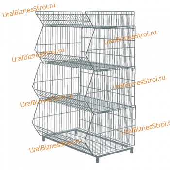 Горка из корзин (КОШ) складная, 3+1 облегченная - uralbiznesstroi.ru – Омск