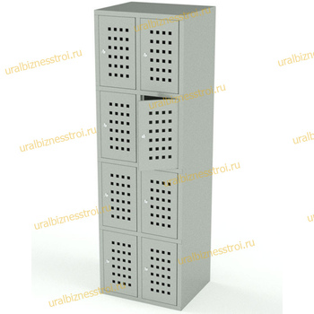  Шкаф сумочный разборный 700х500х1850 (ШхГхВ) 2х секционный 8-ячеечный S-0,6 мм - uralbiznesstroi.ru – Омск