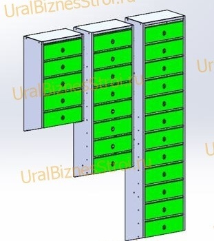 Ящик почтовый 700*200*320 наклонный - uralbiznesstroi.ru – Омск