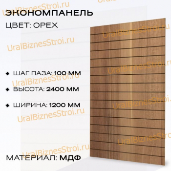 Экономпанель 1200*2400 орех (вертикально) - uralbiznesstroi.ru – Омск