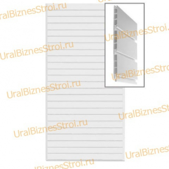 Экономпанель 1200*2400 РР пластик белая (вертикально) - uralbiznesstroi.ru – Омск