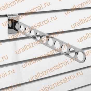 F 106 Кронштейн наклонный с 11-ю отверстиями, 400 мм., хром - uralbiznesstroi.ru – Омск