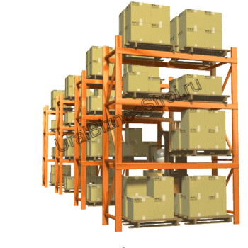 Паллетный стеллаж 5000*1050*3600 3 яруса 700 кг на ярус - uralbiznesstroi.ru – Омск